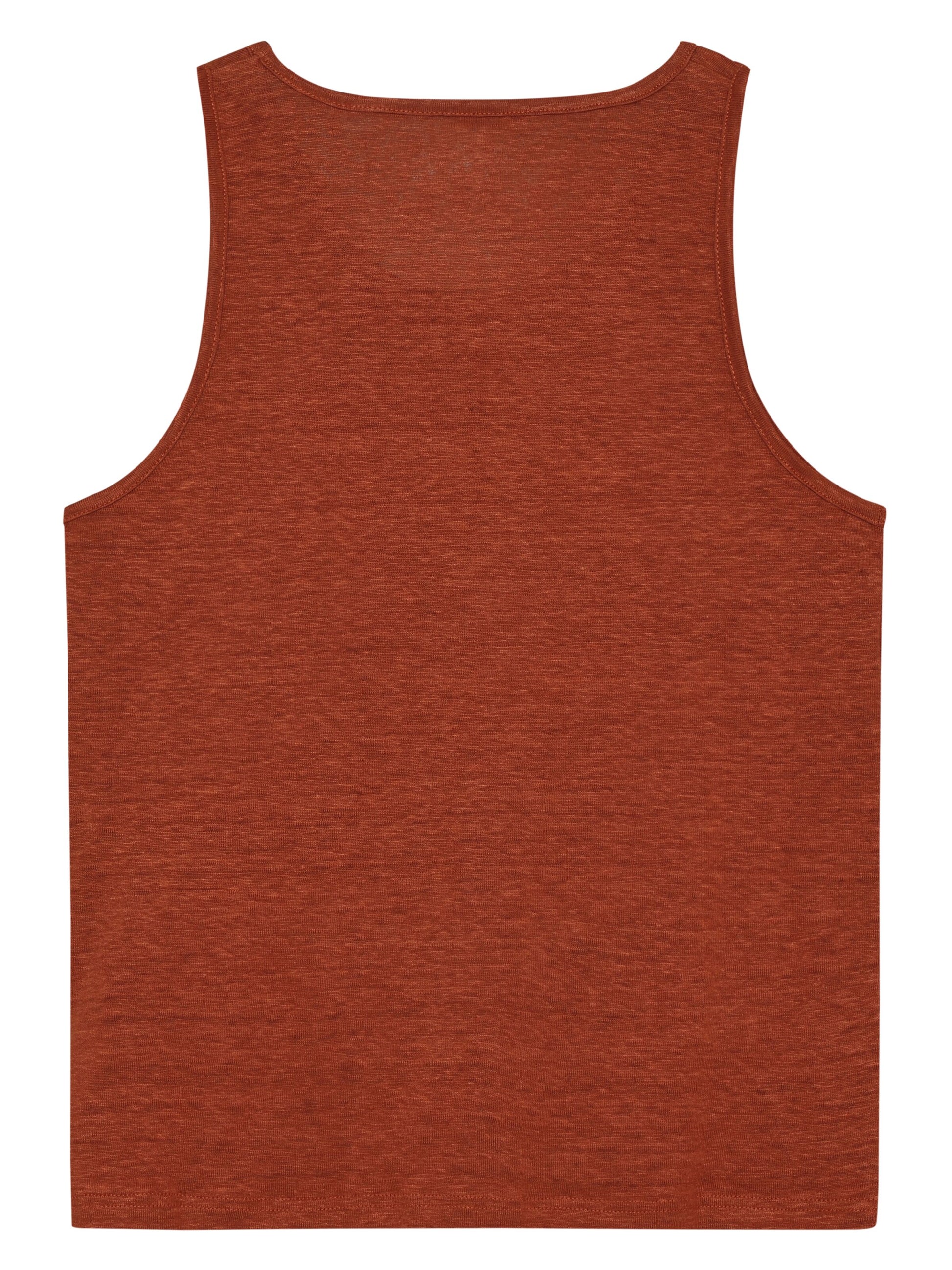 KCA - Linen tank top Burnt Brick - WERTE FREUNDE