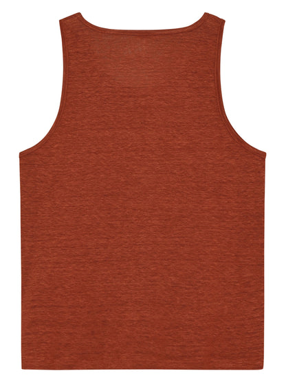 KCA - Linen tank top Burnt Brick - WERTE FREUNDE