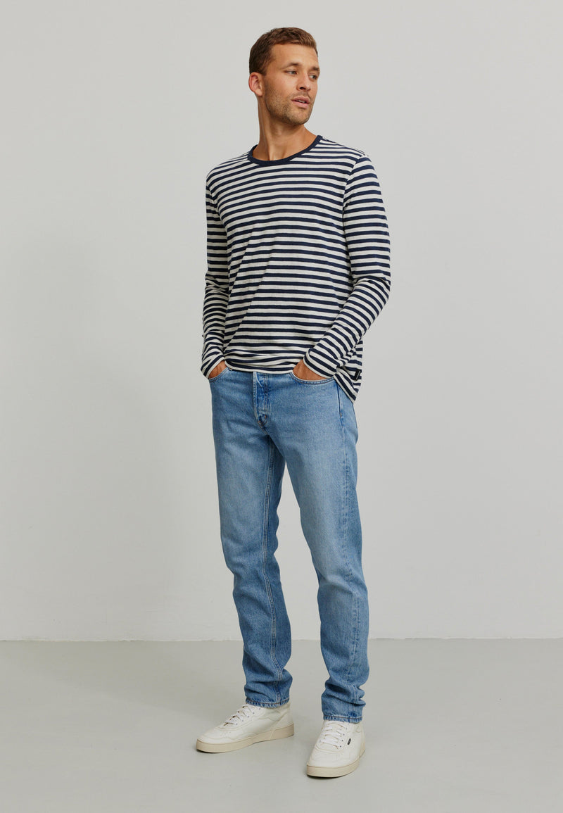 recolution - Longsleeve MACA STRIPES dark navy - WERTE FREUNDE