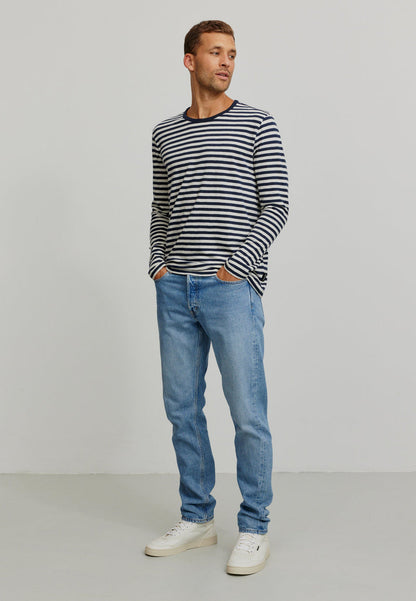 recolution - Longsleeve MACA STRIPES dark navy - WERTE FREUNDE