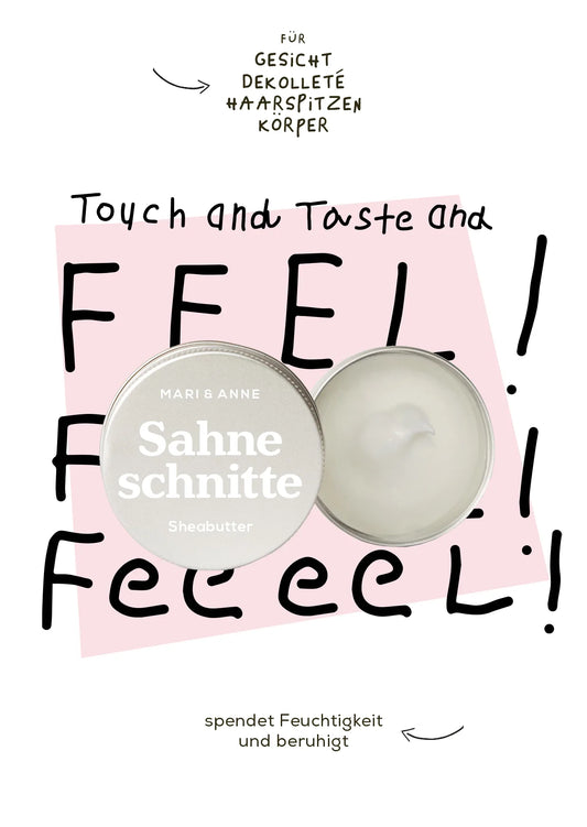 MARI & ANNE - Sahneschnitte Sensitiv Sheabutter Mini 8g - WERTE FREUNDE