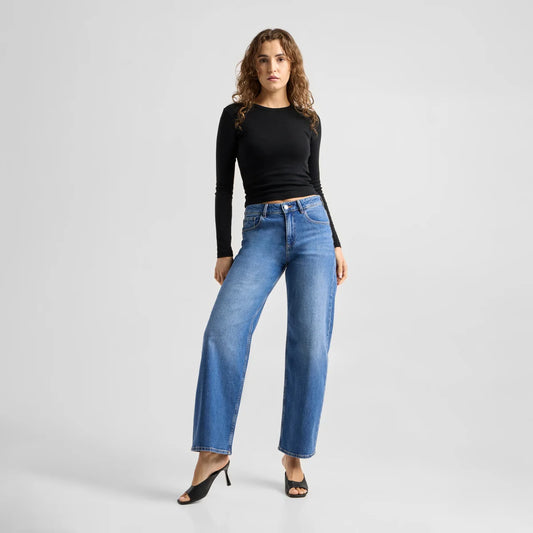 Dawn Denim - ASH Barrel Leg Minimal Stretch - Classic Medium Blue