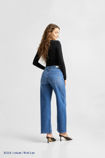 Dawn Denim - ASH Barrel Leg Minimal Stretch - Classic Medium Blue