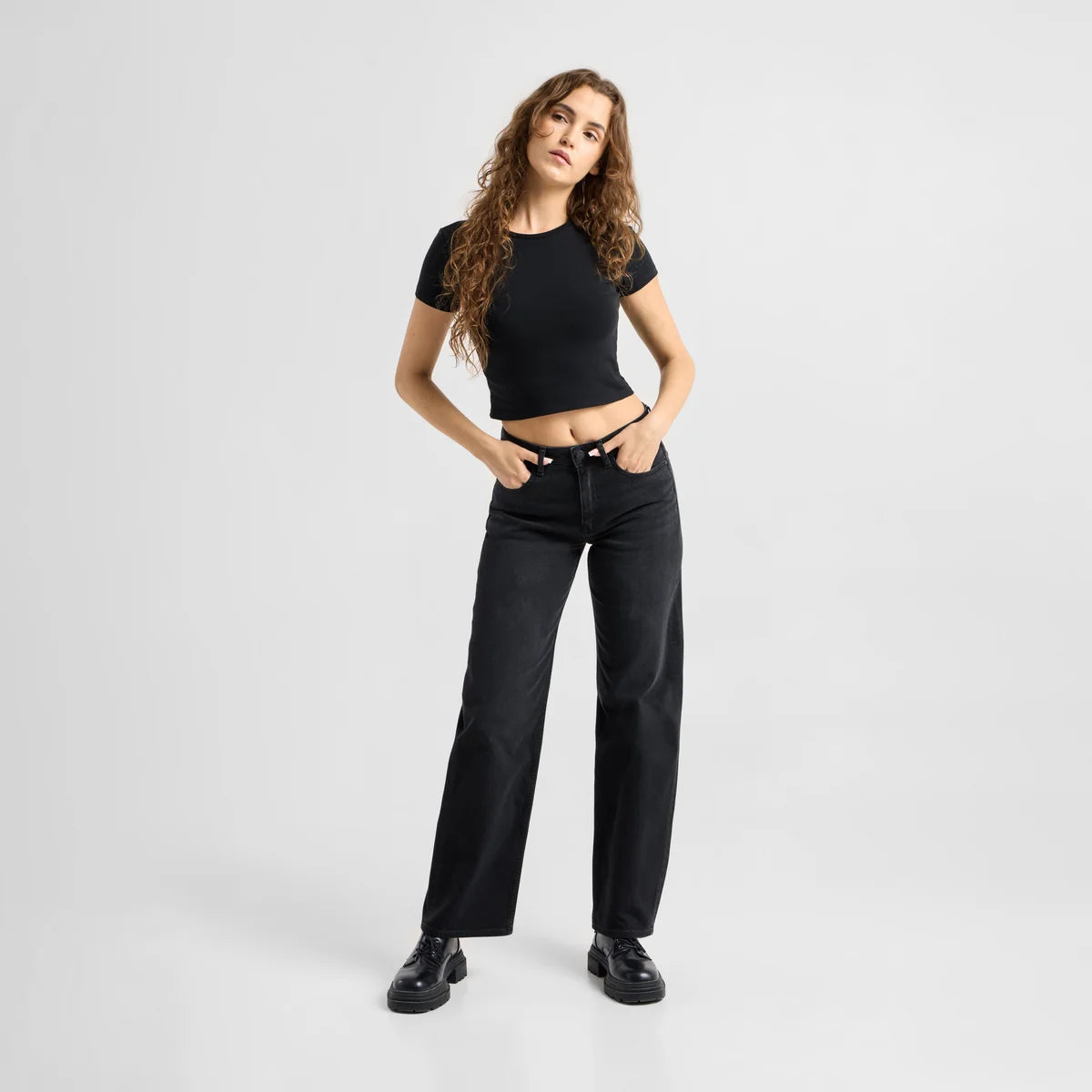 Dawn Denim - ASH Barrel Leg Minimal Stretch - Classic Black Denim