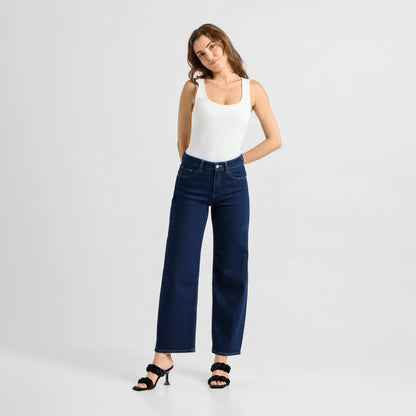 Dawn Denim - ASH Barrel Leg Minimal Stretch - Classic Dark Blue