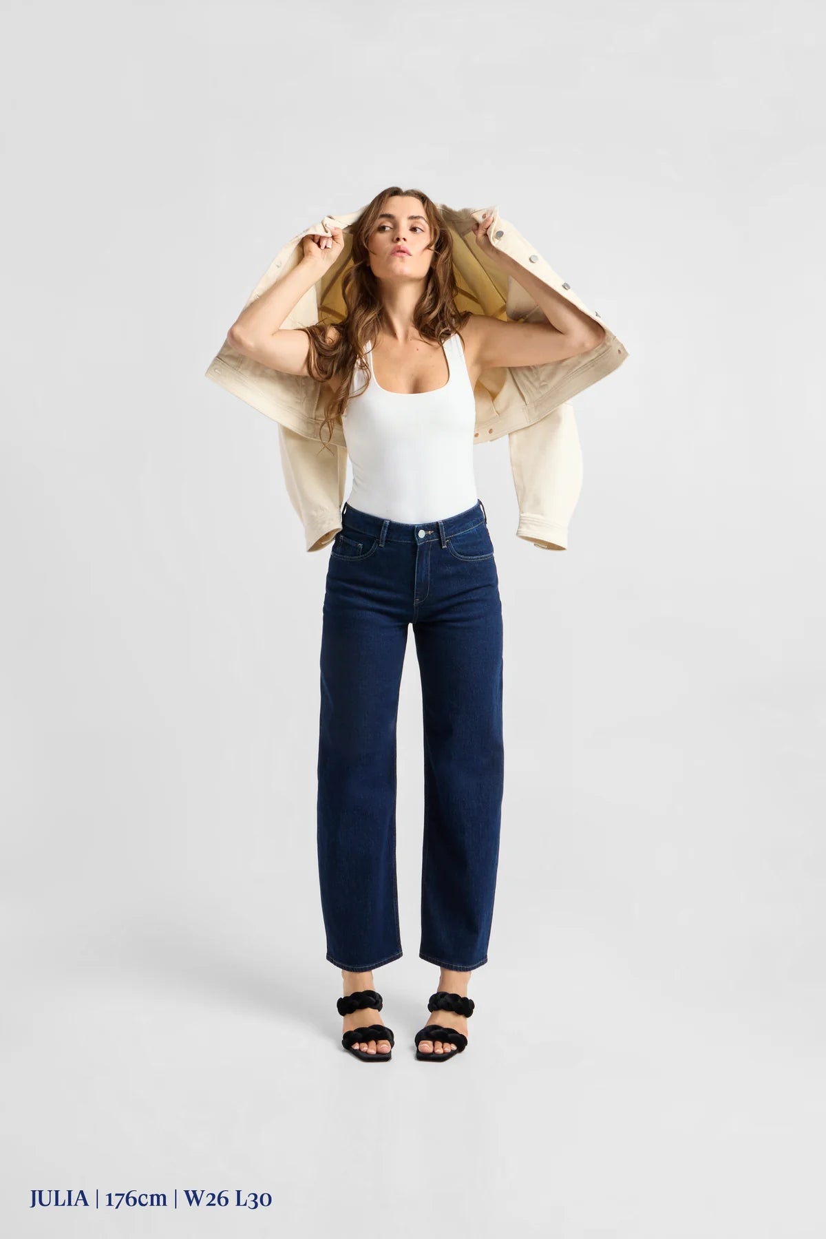 Dawn Denim - ASH Barrel Leg Minimal Stretch - Classic Dark Blue