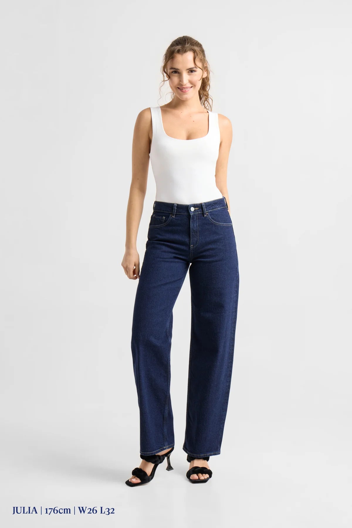 Dawn Denim - ASH Barrel Leg Minimal Stretch - Classic Dark Blue