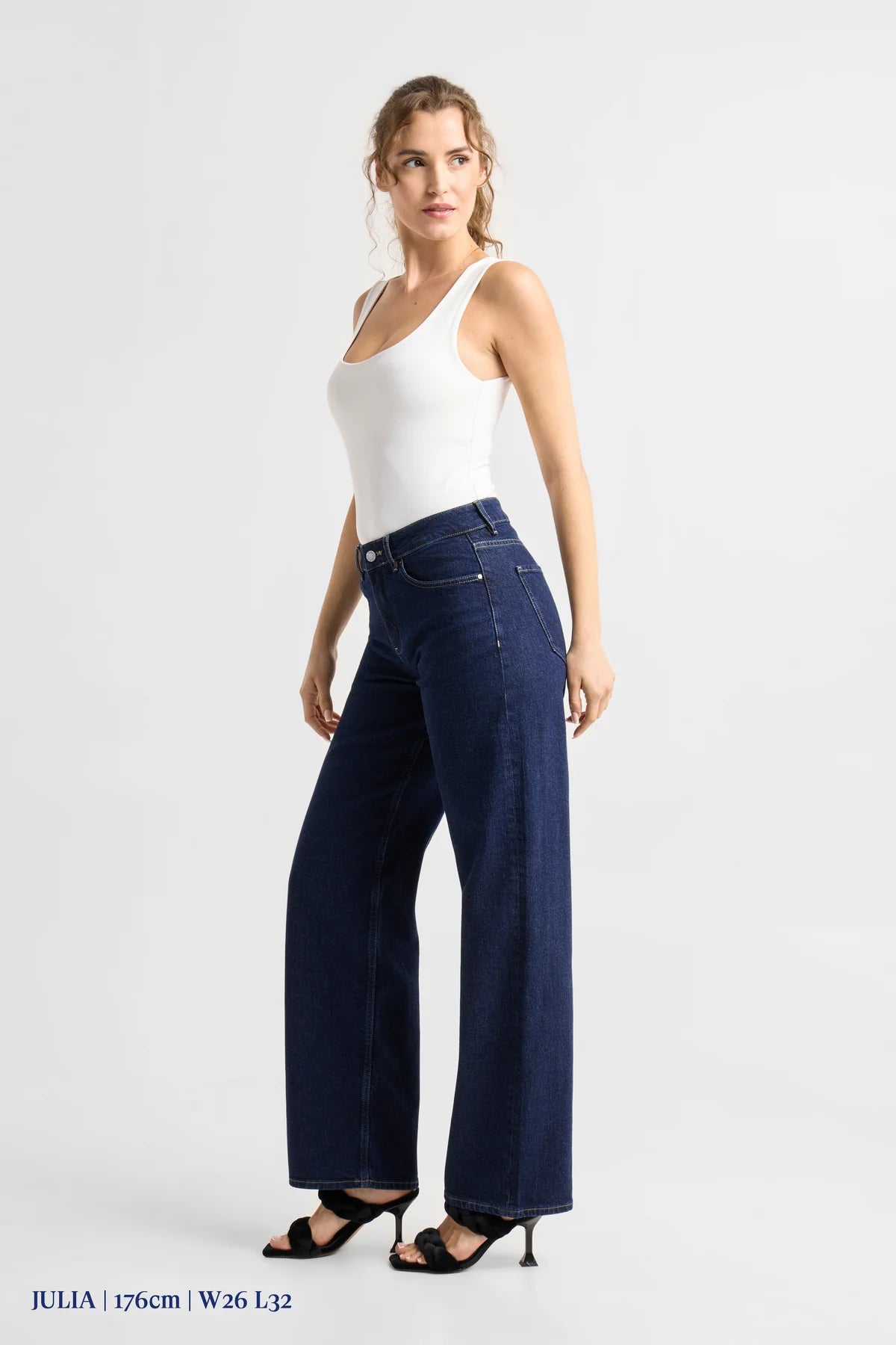Dawn Denim - ASH Barrel Leg Minimal Stretch - Classic Dark Blue