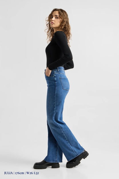 Dawn Denim - DEW Flared Soft Denim - Classic Medium Blue