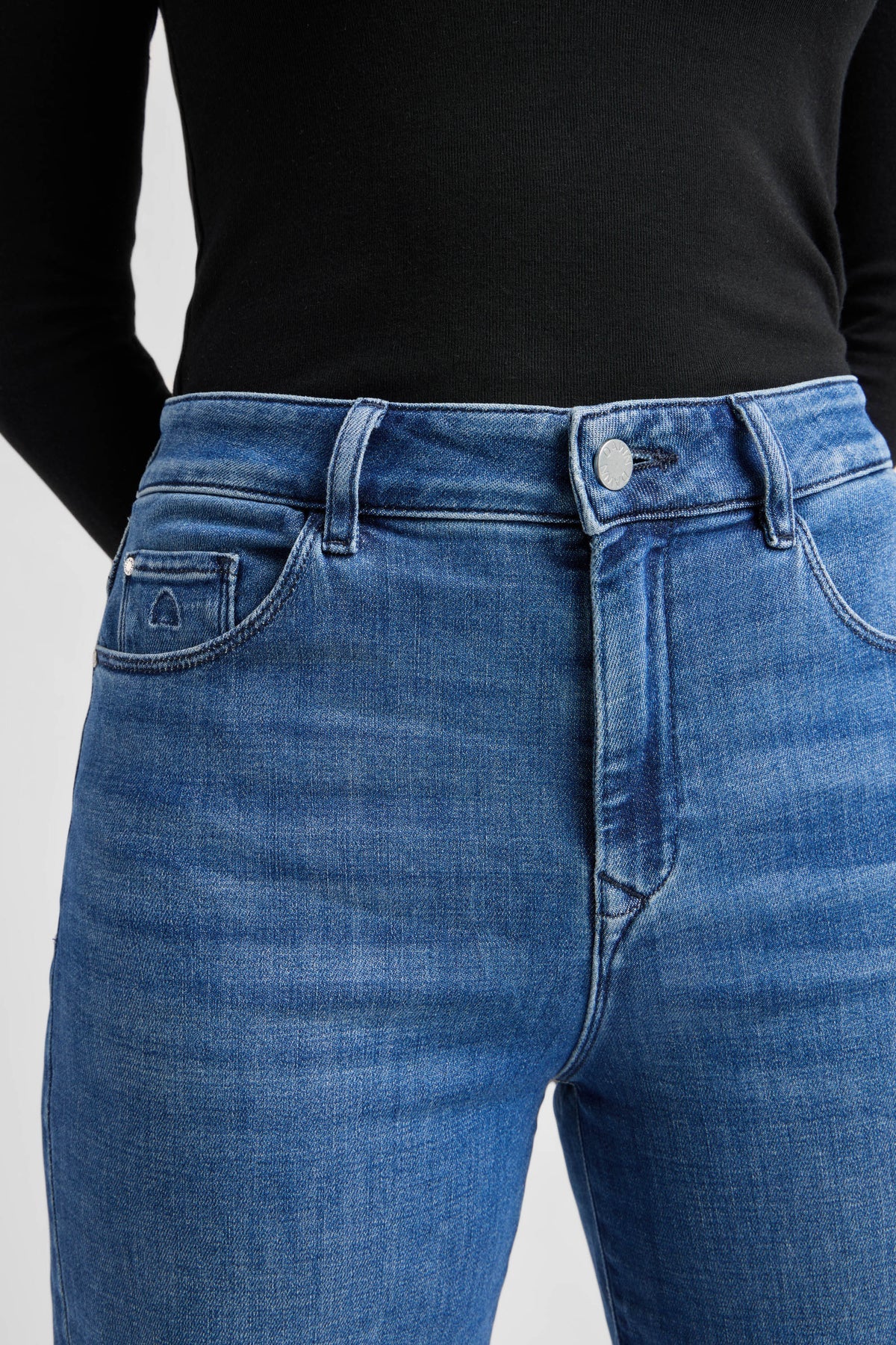 Dawn Denim - DEW Flared Soft Denim - Classic Medium Blue