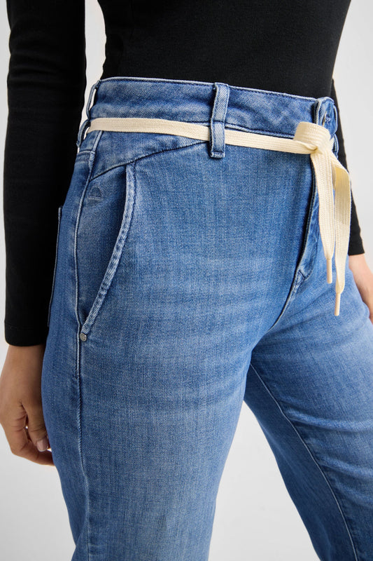 Dawn Denim - DEW Flared Soft Denim - French Pocket Medium Blue
