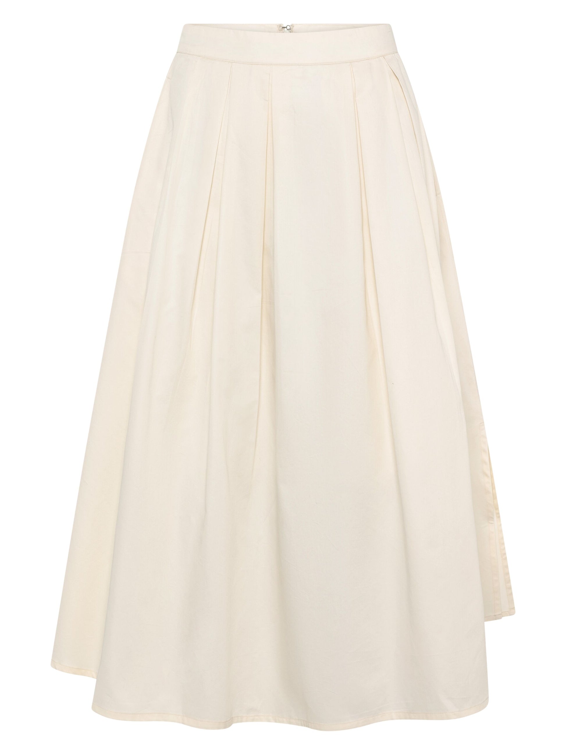 KCA - Satin pleat skirt Egret - WERTE FREUNDE