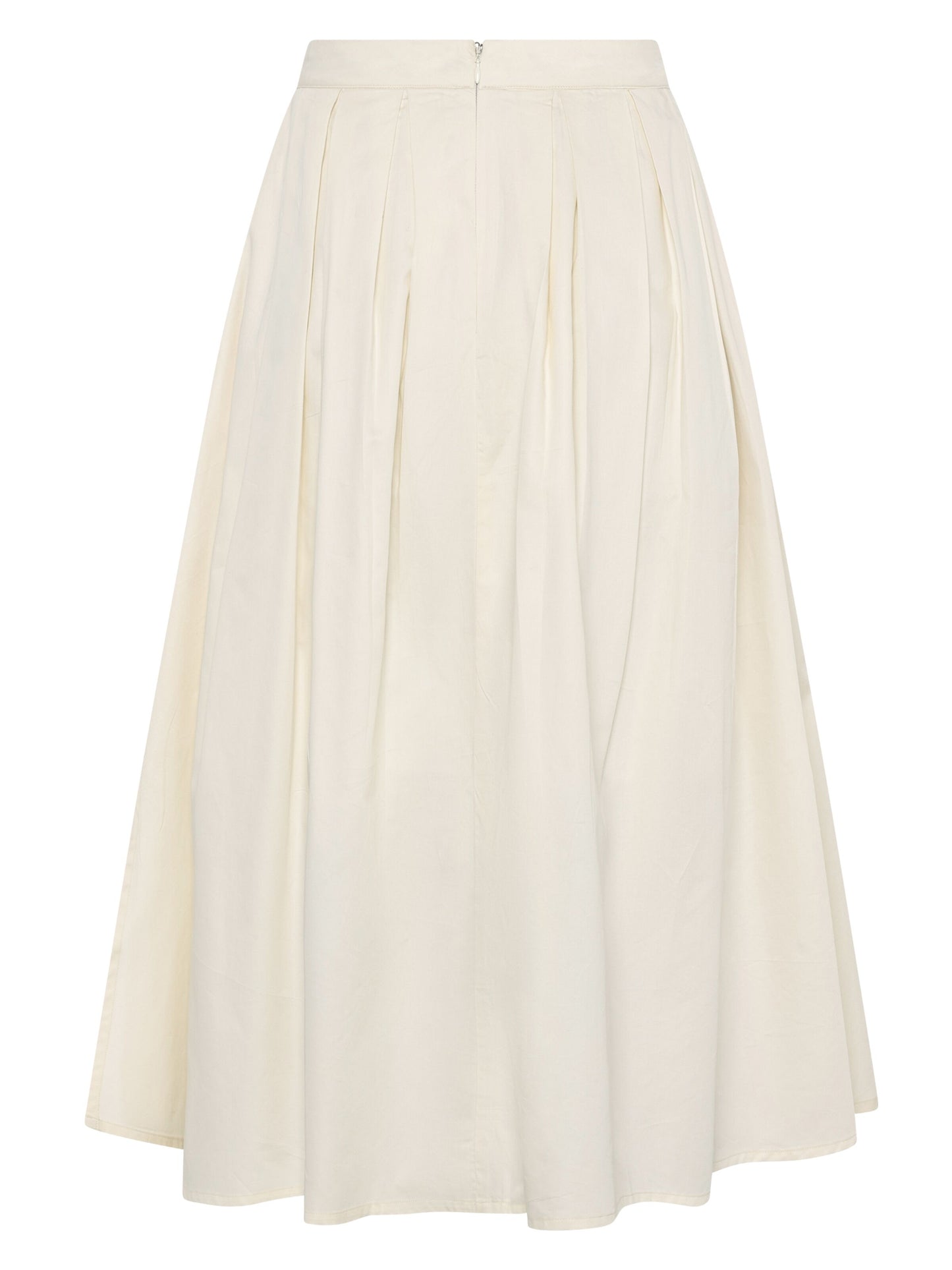 KCA - Satin pleat skirt Egret - WERTE FREUNDE