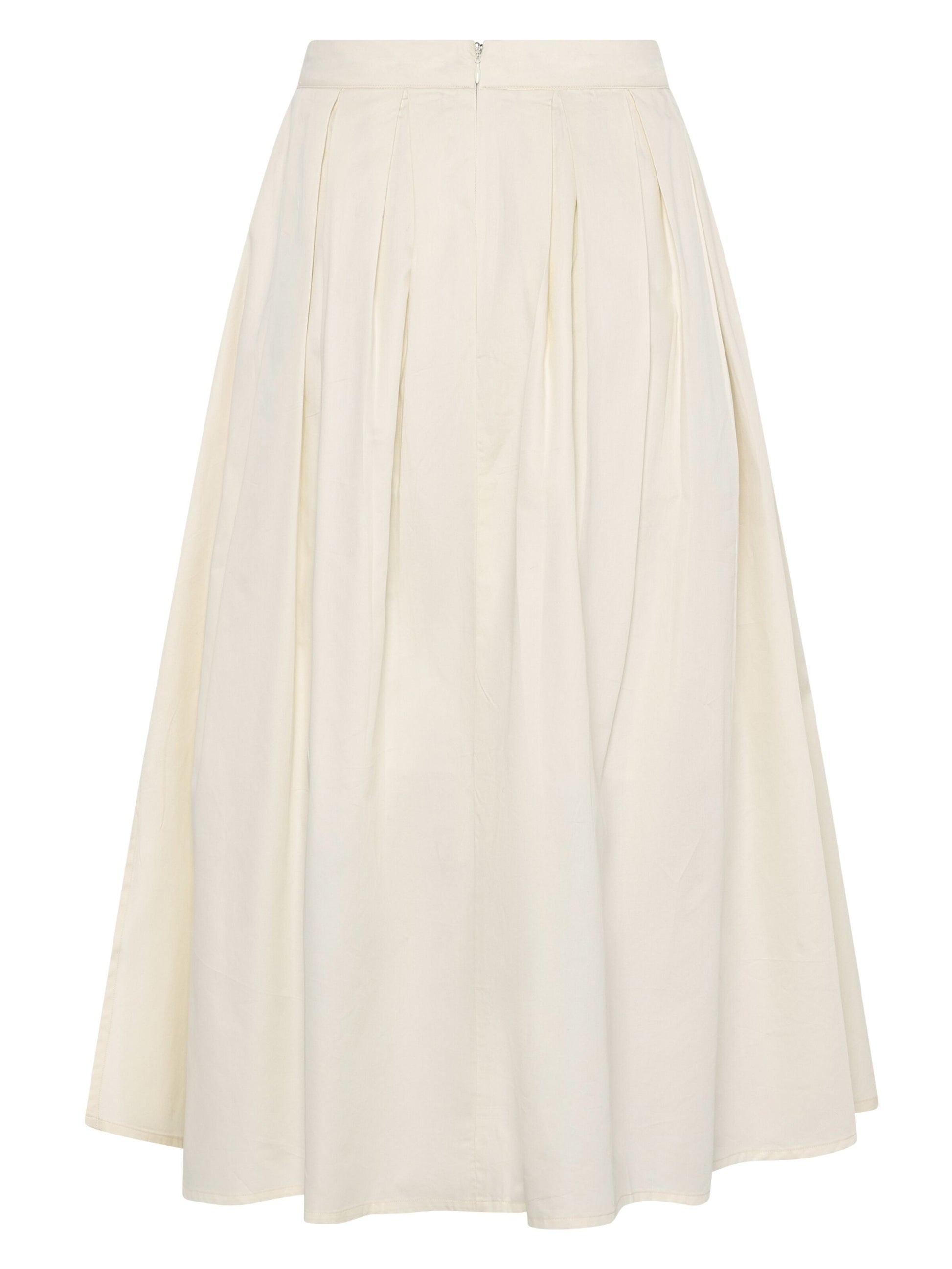 KCA - Satin pleat skirt Egret - WERTE FREUNDE