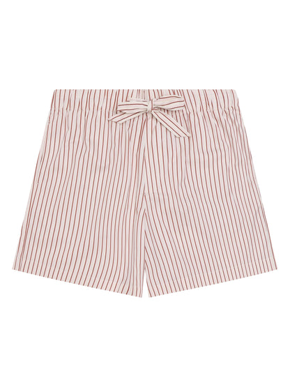 KCA - Nova relaxed satin shorts Red Stripe - WERTE FREUNDE