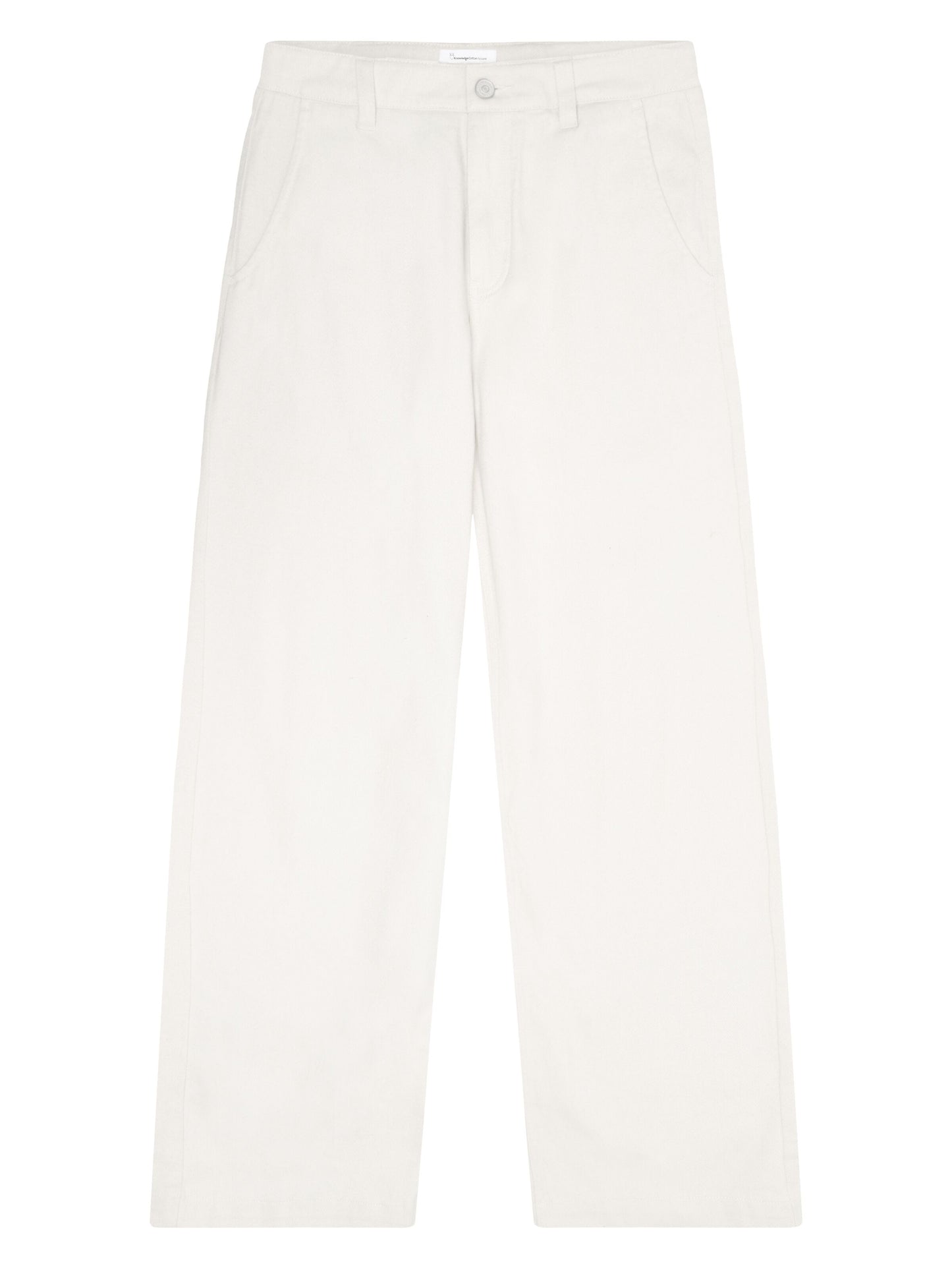 KCA - GALE straight mid-rise garment dyed twill 5-pocket pants - Vegan Egret