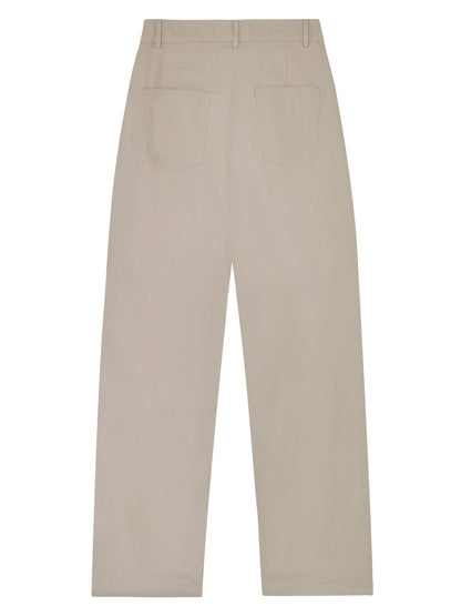 KCA - Poplin pleat pants Light feather gray - WERTE FREUNDE
