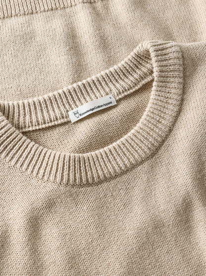 KCA - Cashmere crew neck sweater Light feather gray - WERTE FREUNDE