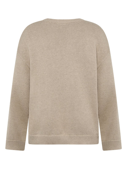 KCA - Cashmere crew neck sweater Light feather gray - WERTE FREUNDE