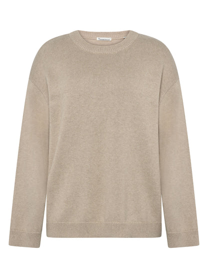 KCA - Cashmere crew neck sweater Light feather gray - WERTE FREUNDE