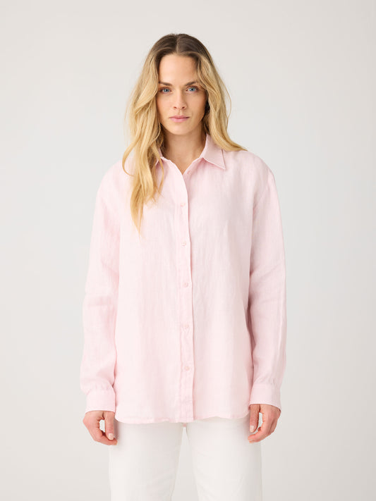 KCA - Loose linen shirt Pale Lilac - WERTE FREUNDE