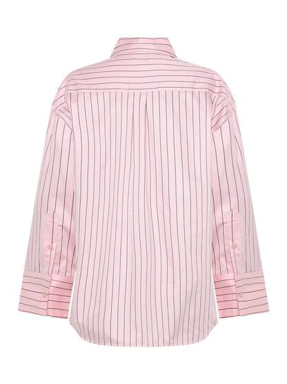 KCA - Dew relaxed stripe shirt Red Stripe - WERTE FREUNDE