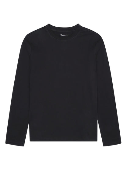 KCA - Basic pima cotton long sleeve t-shirt - Vegan Black Jet