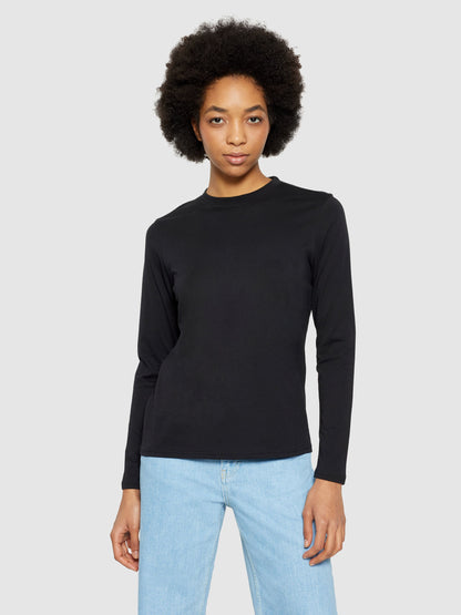 KCA - Basic pima cotton long sleeve t-shirt - Vegan Black Jet