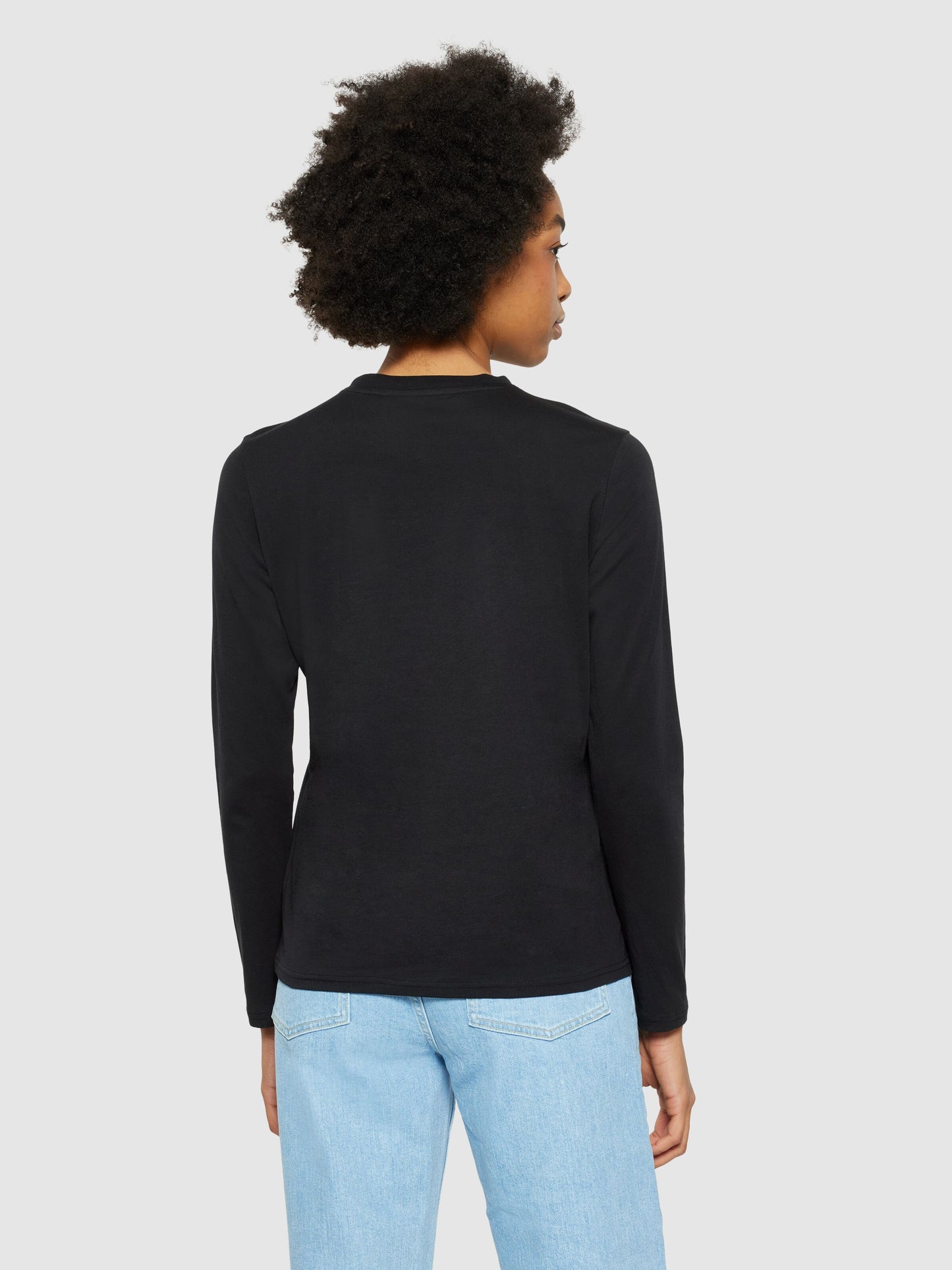 KCA - Basic pima cotton long sleeve t-shirt - Vegan Black Jet