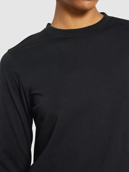 KCA - Basic pima cotton long sleeve t-shirt - Vegan Black Jet