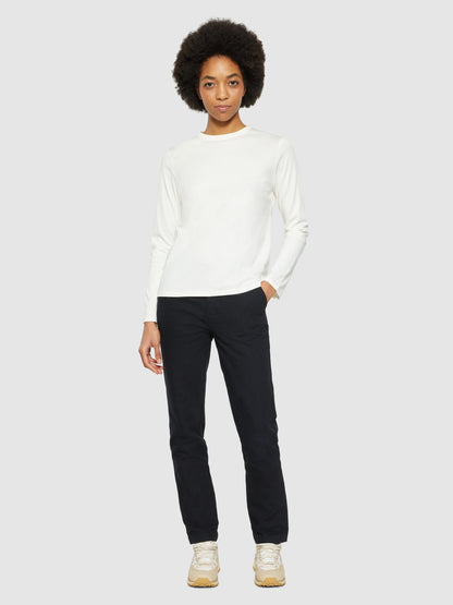 KCA - Basic pima cotton long sleeve t-shirt - Vegan Egret