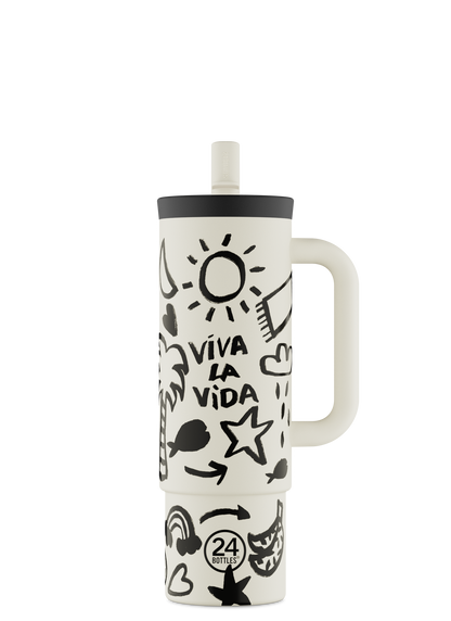 24Bottles - Strohhalmbecher Viva la Vida 800ml