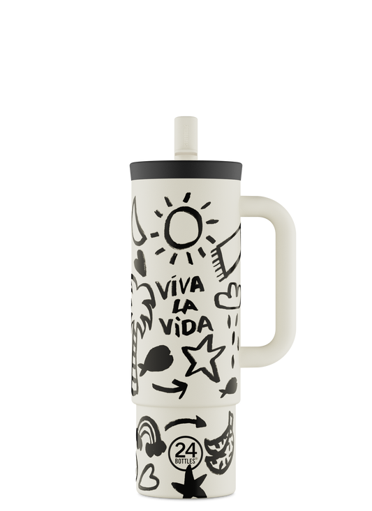 24Bottles - Strohhalmbecher Viva la Vida 800ml
