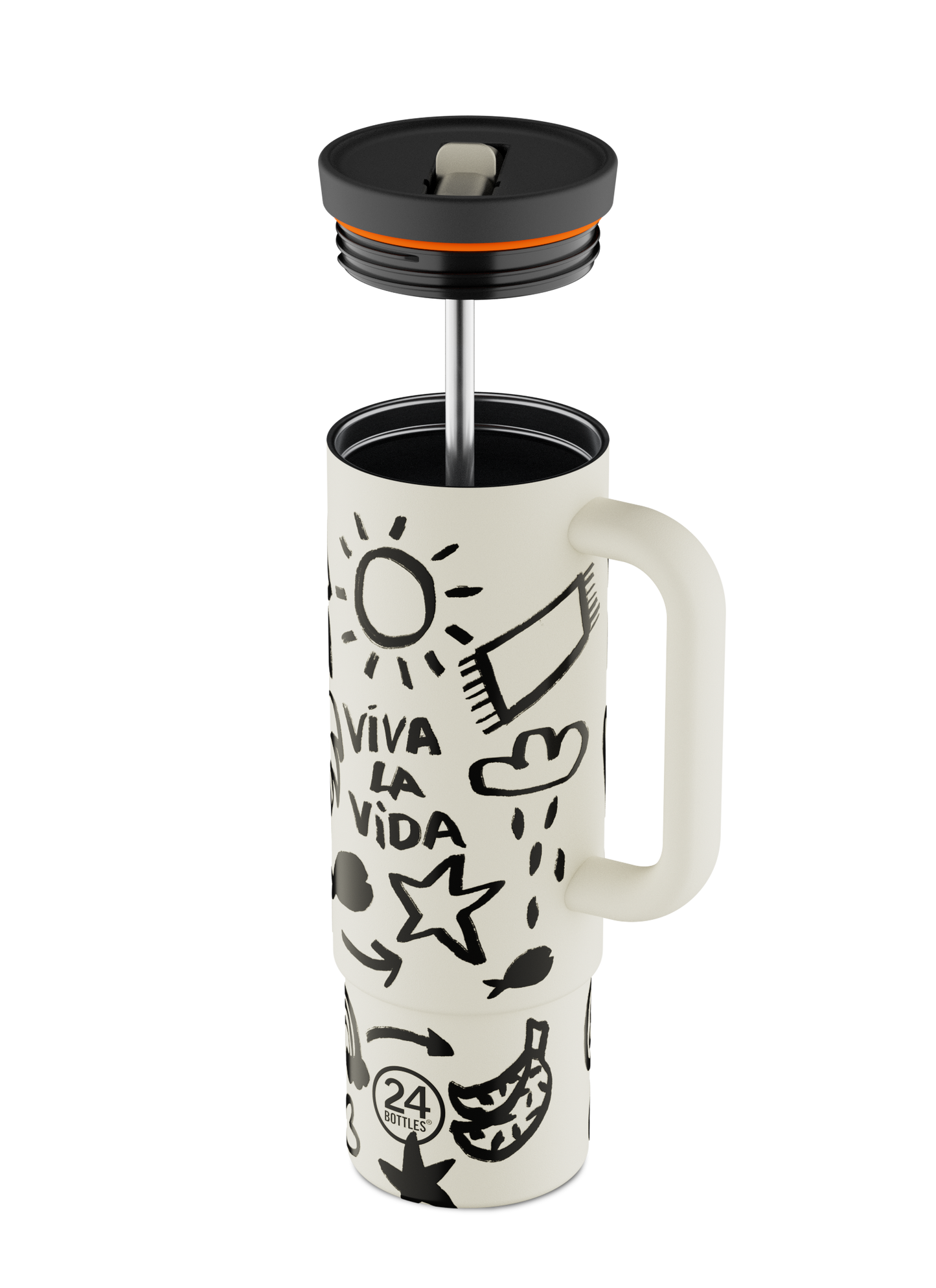 24Bottles - Strohhalmbecher Viva la Vida 800ml