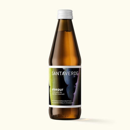 Santaverde - aloepur 100% reiner Aloe Vera Saft 330ml - WERTE FREUNDE