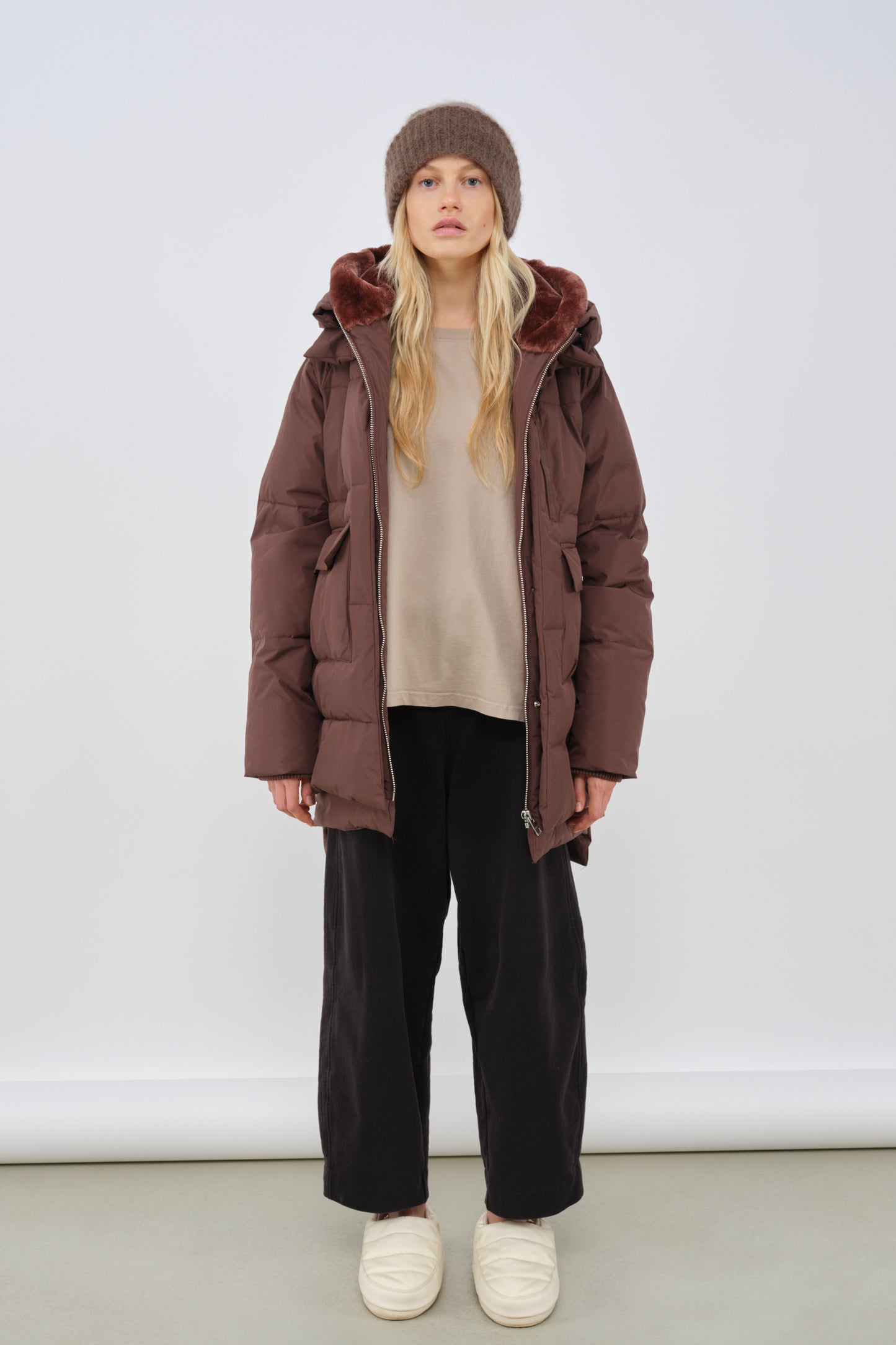 embassy - LYNDON PUFFER JACKET FRENCH ROAST - WERTE FREUNDE