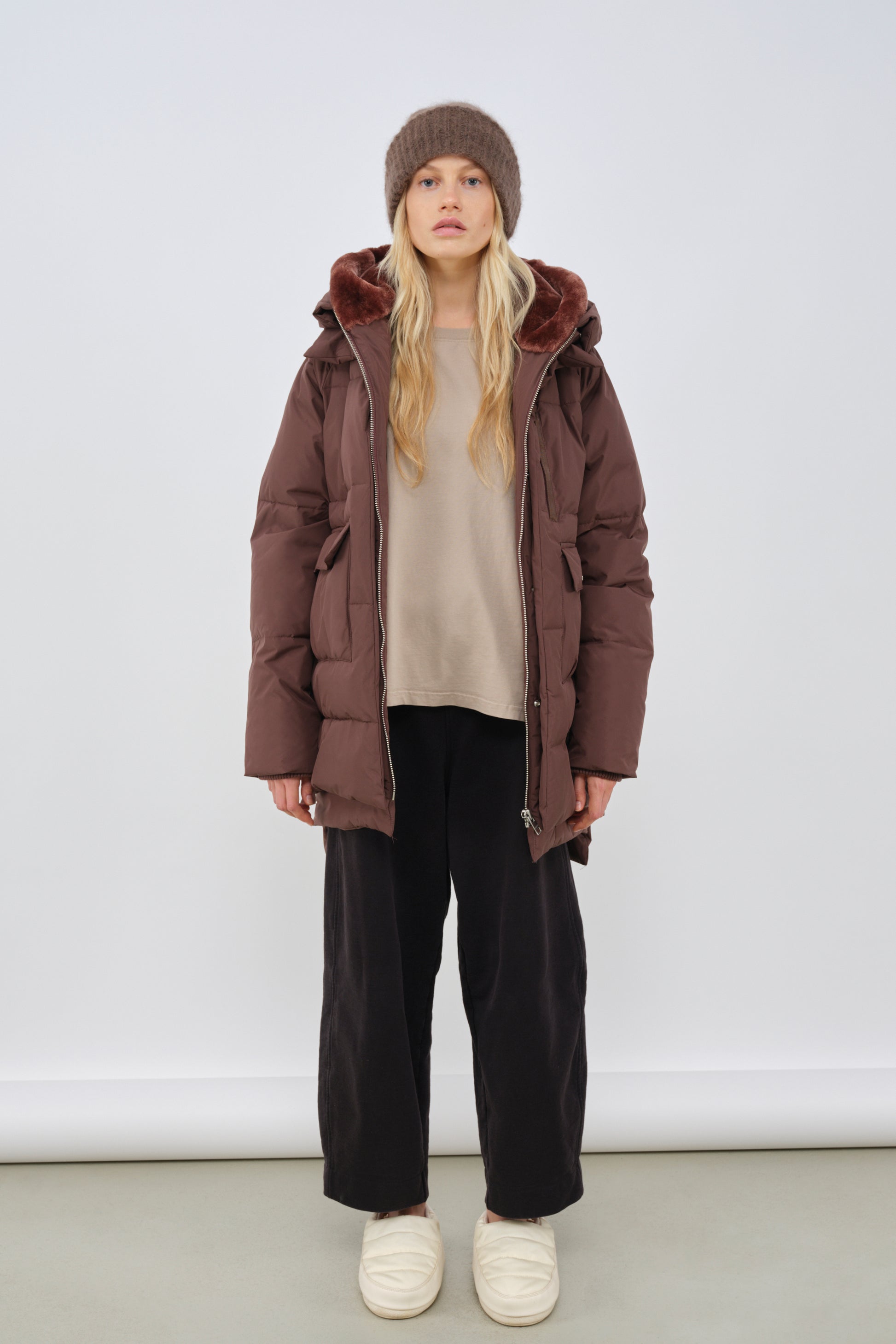 embassy - LYNDON PUFFER JACKET FRENCH ROAST - WERTE FREUNDE