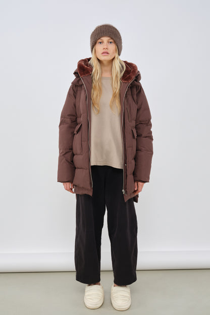 embassy - LYNDON PUFFER JACKET FRENCH ROAST - WERTE FREUNDE