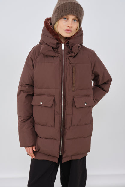 embassy - LYNDON PUFFER JACKET FRENCH ROAST - WERTE FREUNDE