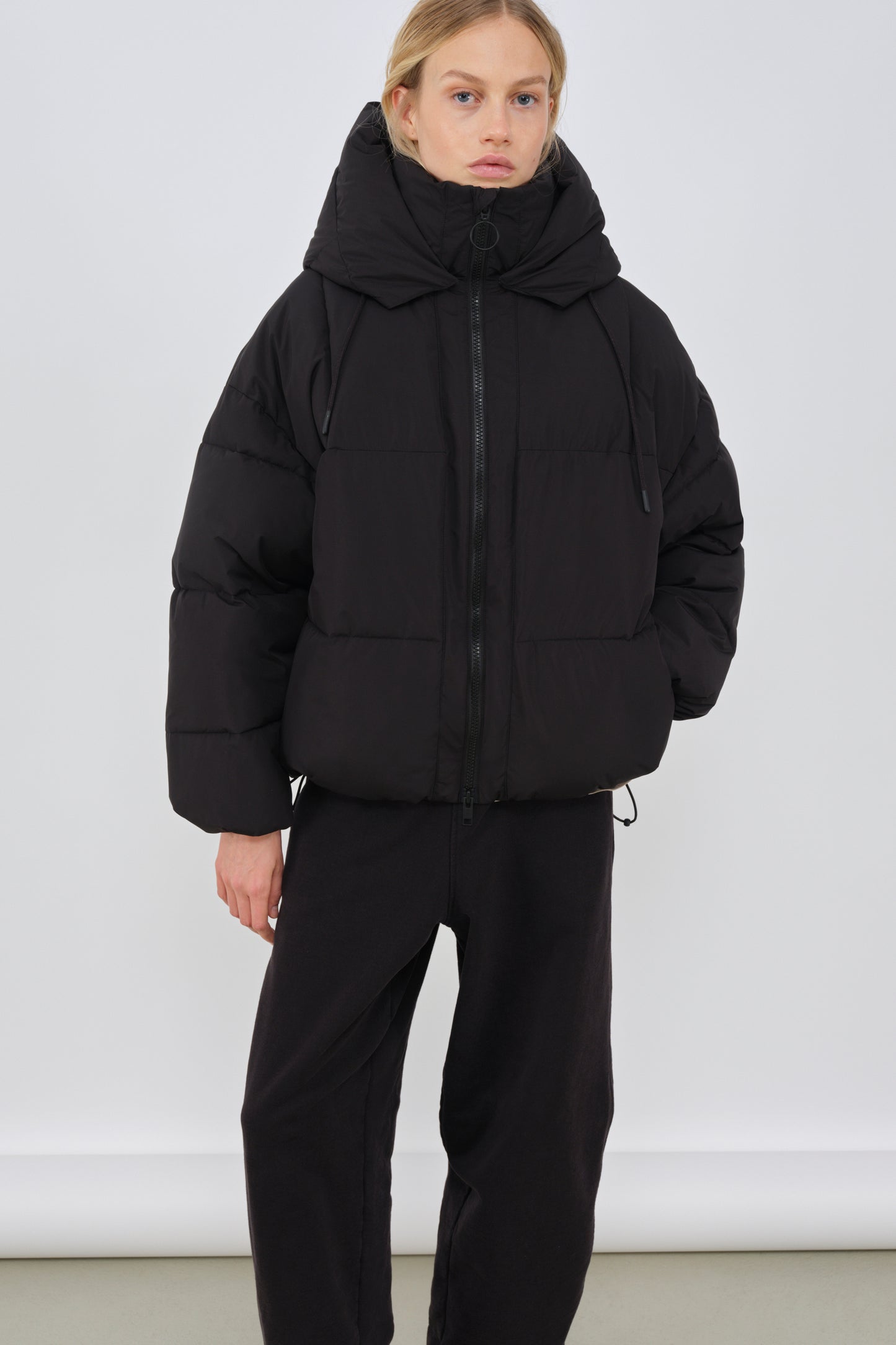 embassy - ZONZA PUFFER JACKET BLACK - WERTE FREUNDE