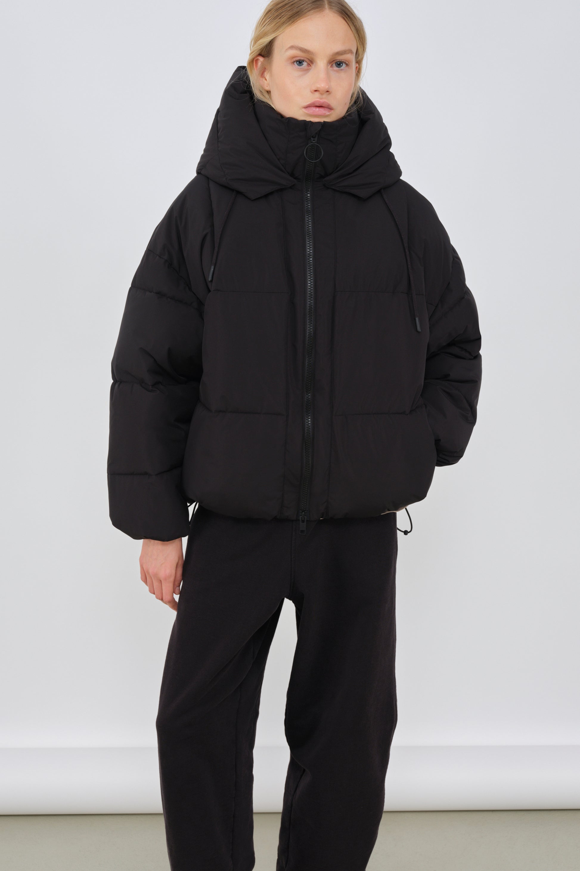 embassy - ZONZA PUFFER JACKET BLACK - WERTE FREUNDE