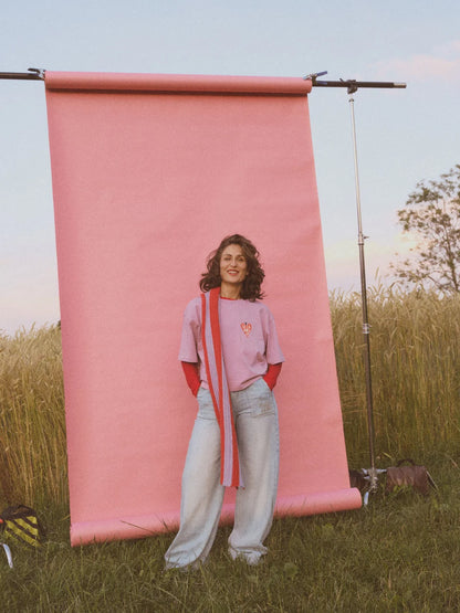 LANIUS - Oversized Statementshirt berry