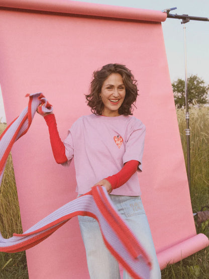 LANIUS - Oversized Statementshirt berry