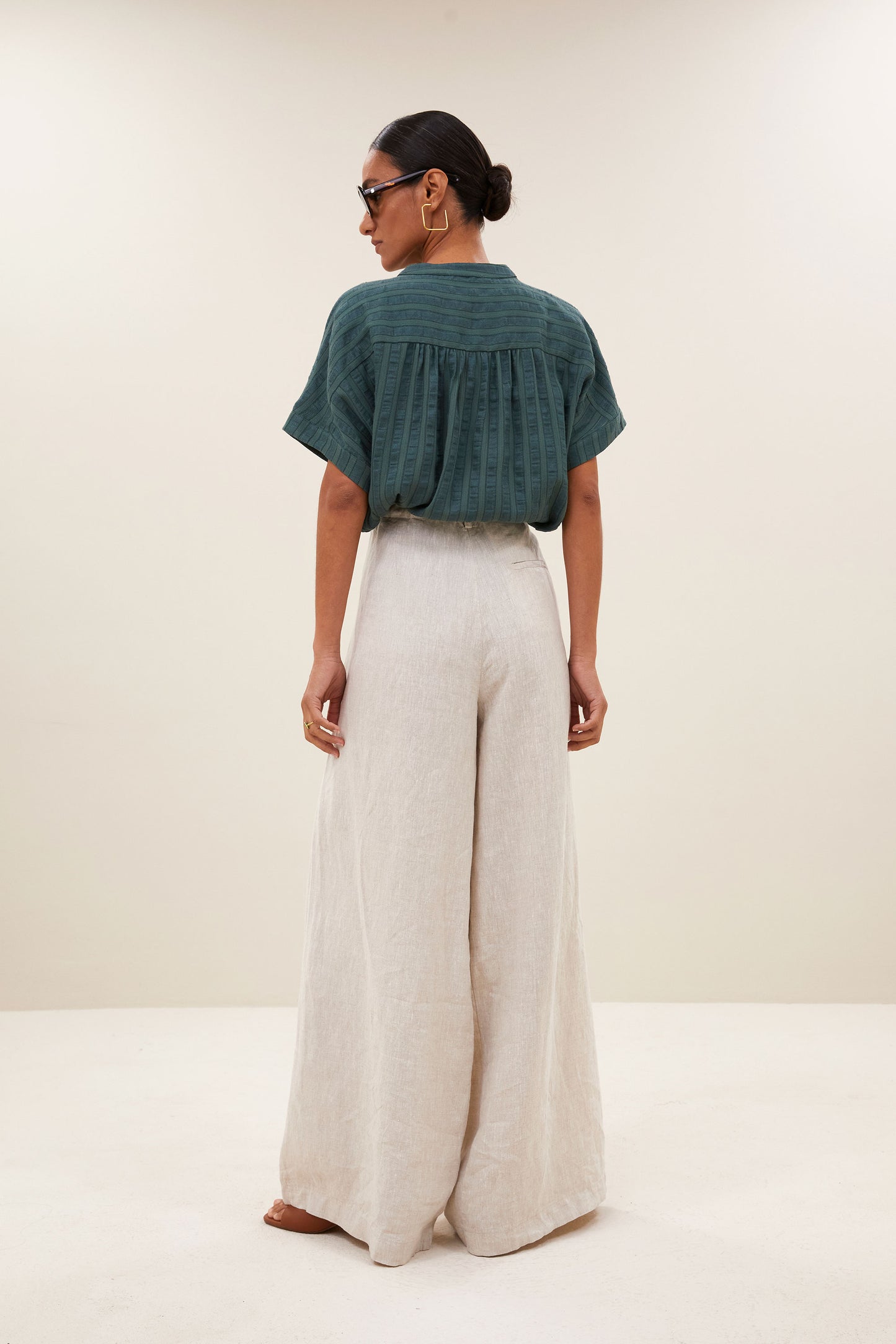by-bar - minte dark green blouse vintage green - WERTE FREUNDE