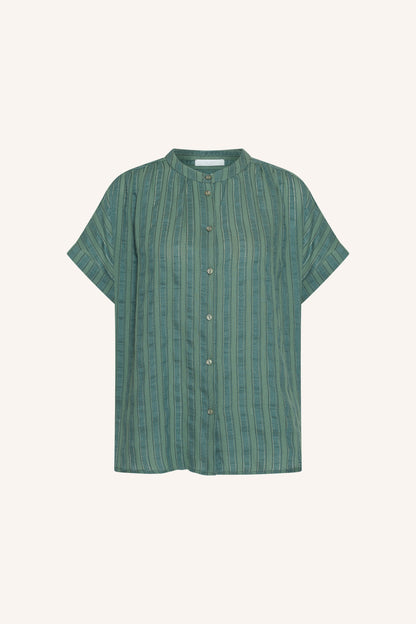 by-bar - minte dark green blouse vintage green - WERTE FREUNDE