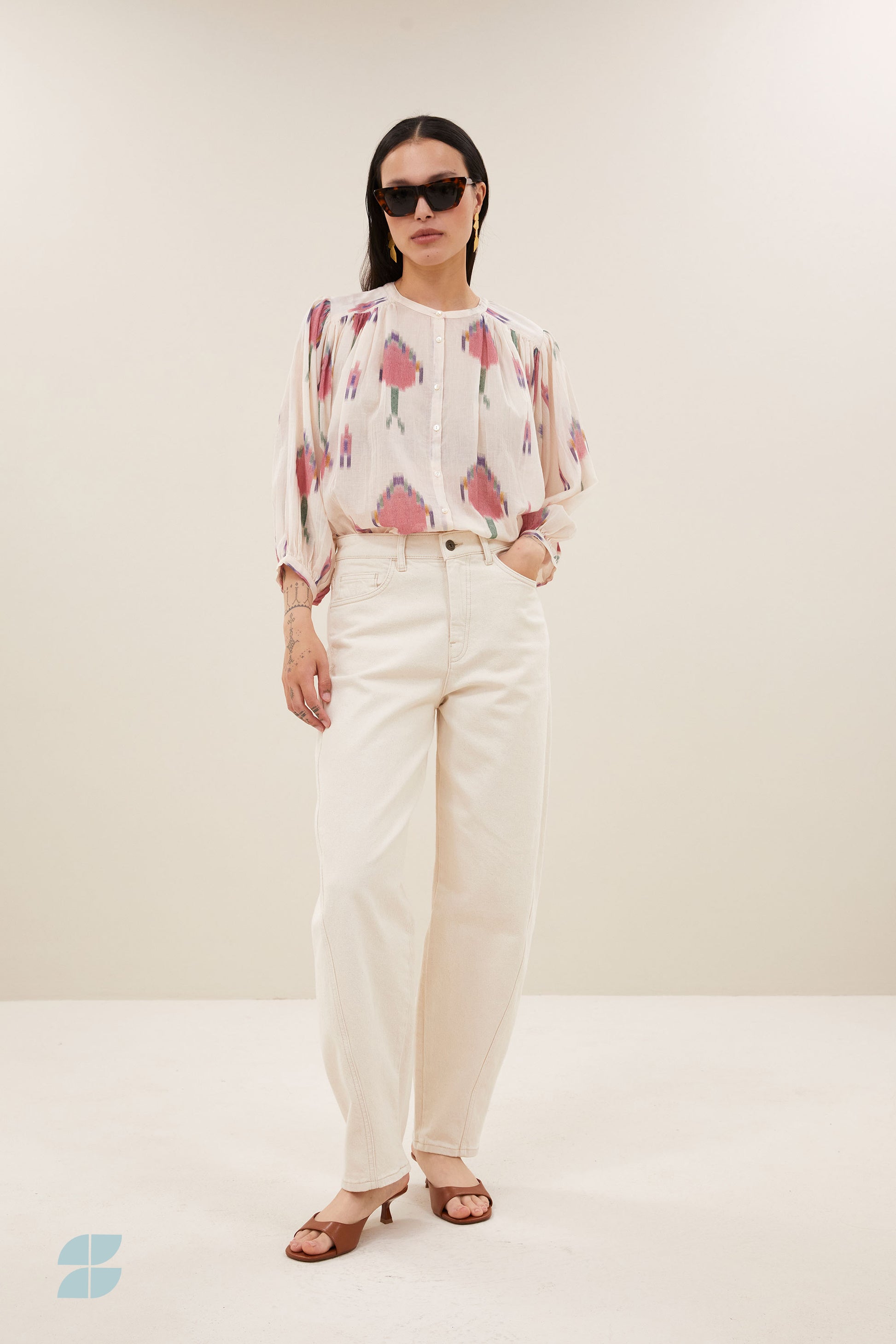 by-bar - becky ikat blouse spring ikat - WERTE FREUNDE