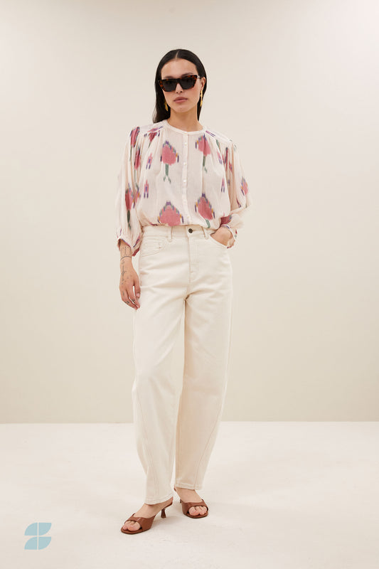 by-bar - becky ikat blouse spring ikat - WERTE FREUNDE
