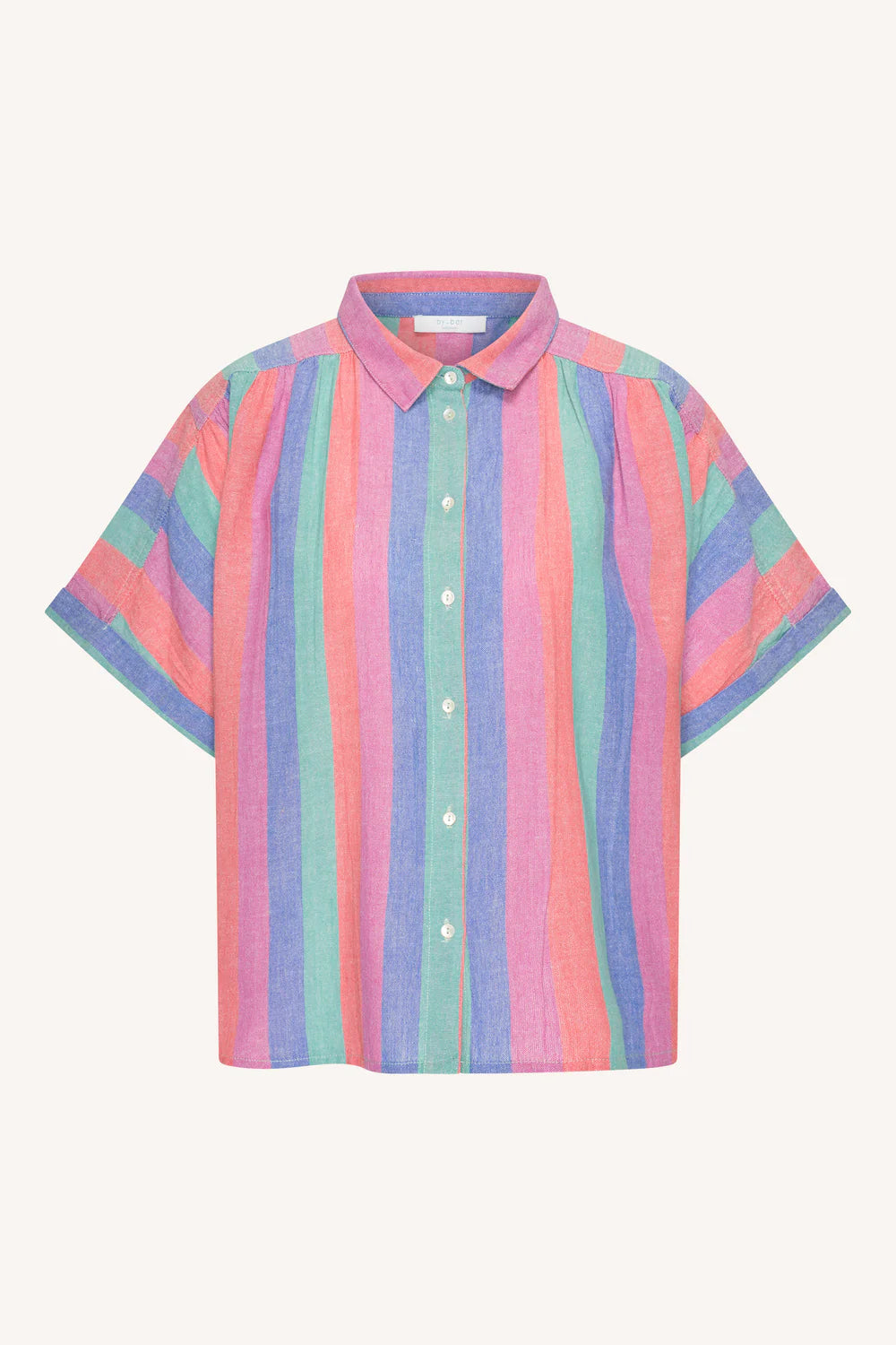 by-bar - sunny rainbow pleats blouse rainbow stripe - WERTE FREUNDE