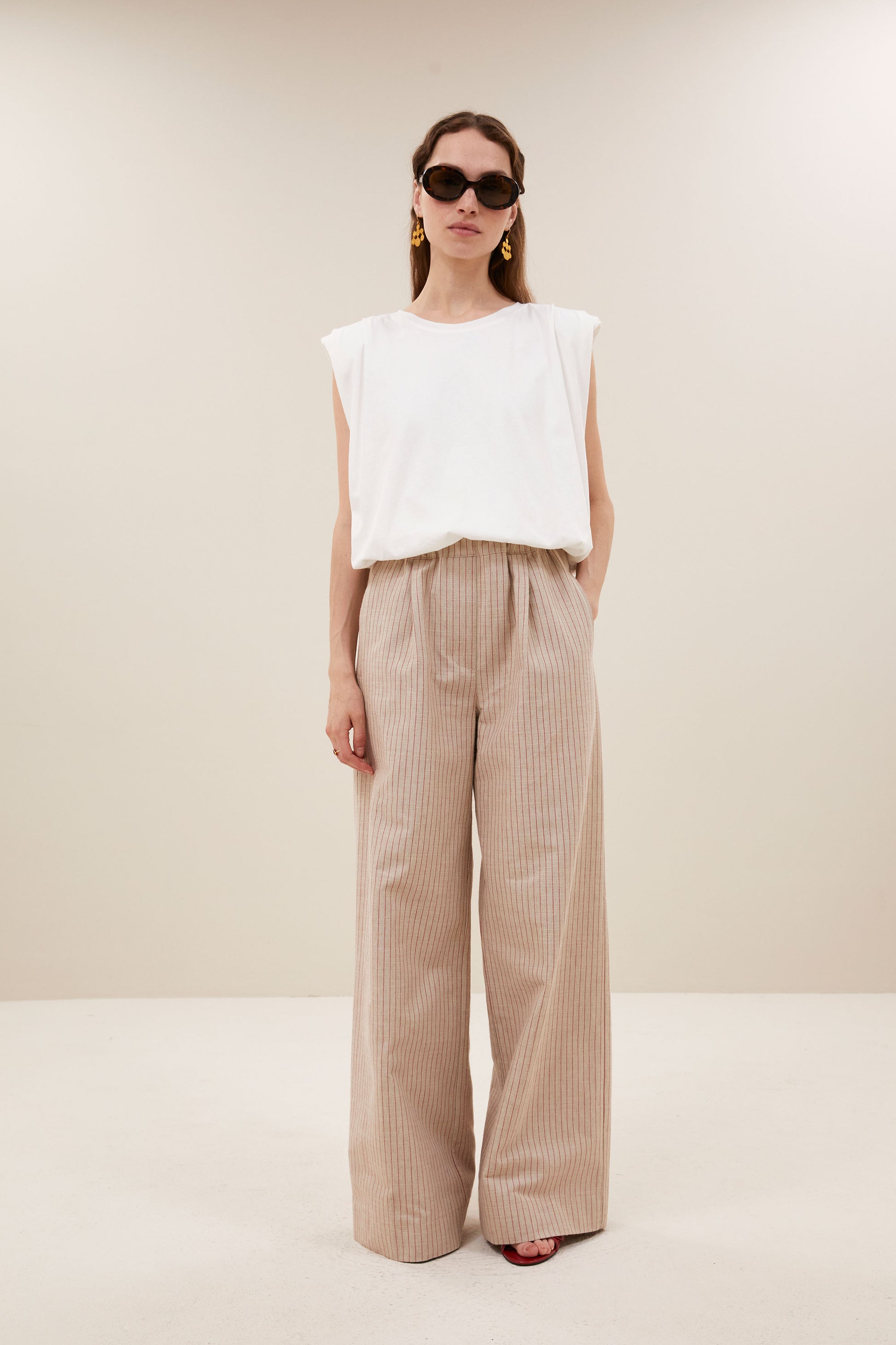 by-bar - nilou jersey top off white - WERTE FREUNDE