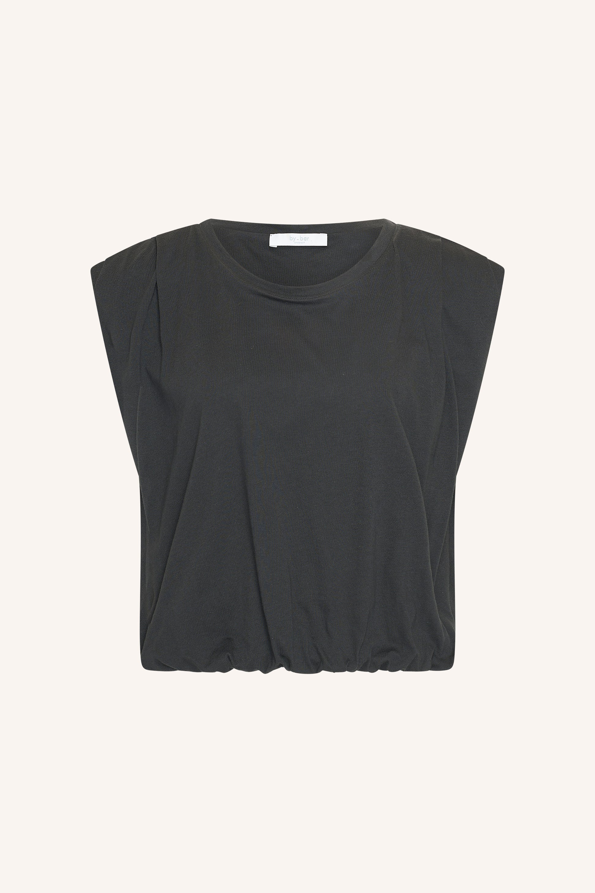 by-bar - nilou jersey top jet black - WERTE FREUNDE